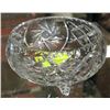 Image 1 : LARGE FOOTED PINWHEEL CRYSTAL BOWL -