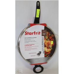 STAR-FRIT CAST ALUMINUM 12.5" FRY PAN WITH LID