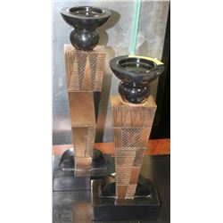 HEAVY MATCHING SHOWHOME CANDLE HOLDERS DECOR