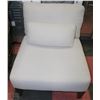 Image 1 : SHOWHOME WOOD AND OFF WHITE FABRIC CHAIR