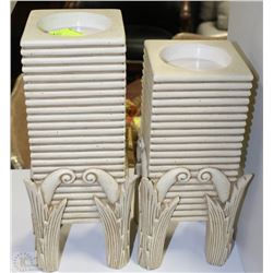 MATCHING HEAVY SQUARE CANDLEHOLDERS