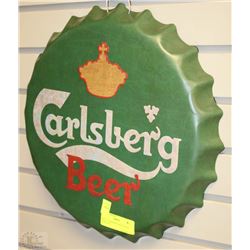 METAL CARLSBERG BOTTLECAP BEER SIGN