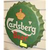 Image 1 : METAL CARLSBERG BOTTLECAP BEER SIGN