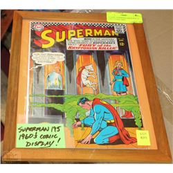 CLASSIC SUPERMAN ISSUE #195 12 CENT COVER 1960'S