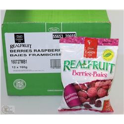 CASE OF 12-160G OF REAL FRUIT  BERRIES  CANDY