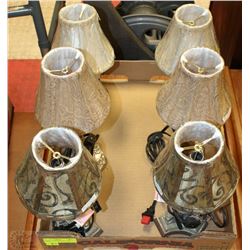 3 SETS OF 2 NEW MATCHING MINI LAMPS