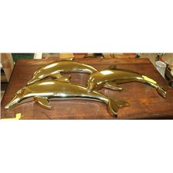 LARGE DOLPHIN DECORATIVE WALL PLAQUE (31"X18")