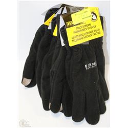 PACK OF 4 TOUCH SCREEN PHONE FLEECE GLOVES