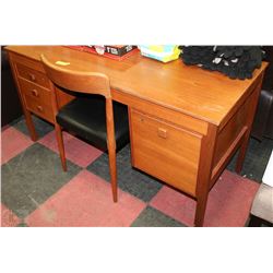 VINTAGE TEAK DESK WITH CHAIR