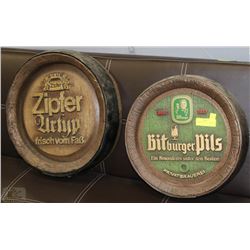 TWO 1970'S BEER WALL HANGINGS