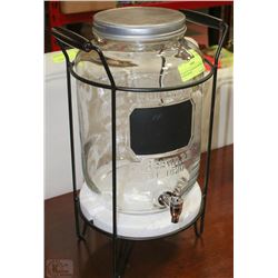 QUALITY GLASSWARE DISPENSER WITH STAND