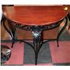 Image 1 : HALF MOON WOODEN AND METAL TABLE