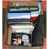 Image 1 : BOX W/OFFICE SUPPLIES INCL. INTERVIEW KIT