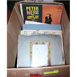 BOX OF LPS INCL BARBARA STREISAND, JIMMY DORSEY