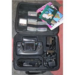 SEGA GAME GEAR WITH ALL ACCESSORIES & CASE
