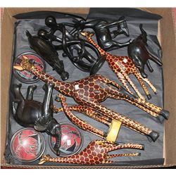 BOX W/HANDCRAFTED & PAINTED SAFARI