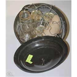 LARGE CANNING POT WITH JARS AND ACCESSORIES