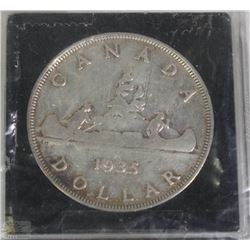 1935 CANADIAN SILVER DOLLAR COIN