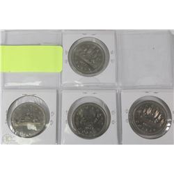 LOT OF 4 CANADIAN ONE DOLLAR COINS INCL 1975 &1977