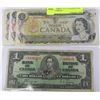 Image 1 : LOT OF TWO 1973 CANADIAN ONE DOLLAR BILLS