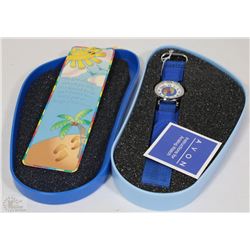NEW FOOTPRINTS WATCH AND BOOKMARK SET FOR KIDS