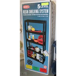 NEW 5 LEVEL RESIN SHELVING SYSTEM