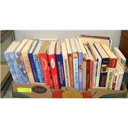 LARGE FLAT OF ASSORTED COOKBOOKS