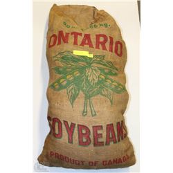 VINTAGE BURLAP SACK WITH BURLAP SACKS