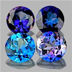 Natural Mystic Blue Topaz 6.00 mm - Flawless