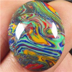 Natural Rainbow Calsilica Cab Gem 14.75 carats