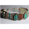 Image 1 : Tibet Hand Made Turquoise & Coral Bracelet