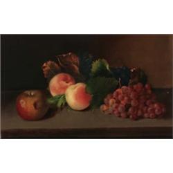 Mary Jane Peale (1826-1902) Still Life with Fruit, 1862 signed, inscribed and dated “MJ Peale/fro...