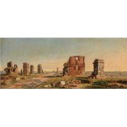 John Linton Chapman (1842-1910) Via Appia, 1870 signed with monogrammed initials and dated “JLC R...