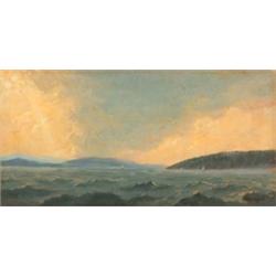 William Bradford (1823-1892) Red Bay, Labrador signed “W. Bradford” (lower right) oil on board 7 ...