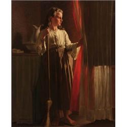 John George Brown (1831-1913) Little Servant, circa 1880 signed “JG Brown, N.A” (lower left) oil ...