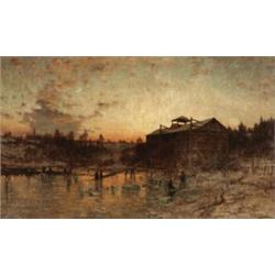 George Herbert McCord (1848-1909) Ice Harvest, circa 1880 signed “G.H. McCord” (lower right) oil ...