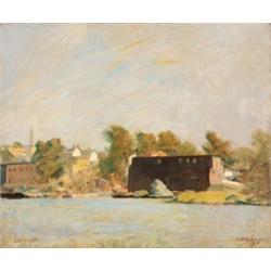 William Langson Lathrop (1859-1938) Keyport, 1936 signed “Lathrop” (lower right) and titled “Keyp...