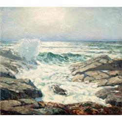 Wilson Irvine (1869-1936) Crashing Surf signed “ Irvine” (lower right) oil on canvas 24 x 27 in. ...