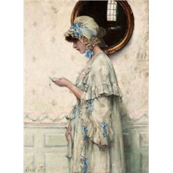 Cecil Jay (1884-1930) The Miniature, 1913 signed and dated “Cecil Jay © 1913” oil on canvas 24 x ...