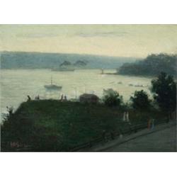 various owners Aaron Henry Gorson (1872-1933) Along the River, Dusk, circa 1921 signed “A.H. Gors...