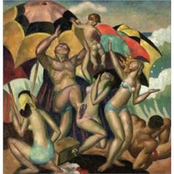 Eugene Francis Savage (1883-1978) Bathers, circa 1946 signed “Eugene Savage” (lower right) oil on...