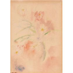 Charles Demuth (1883-1935) Crocuses signed in ink “C. Demuth.” (lower left) watercolor over penci...