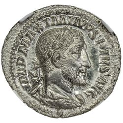 ROMAN EMPIRE: Maximinus I, 235-238, AR denarius (3.01g). NGC MS
