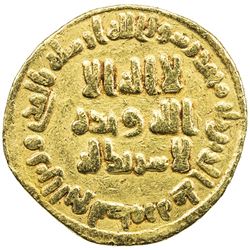 UMAYYAD: 'Abd al-Malik, 685-705, AV dinar (4.18g), NM (Dimashq), AH80. F-VF