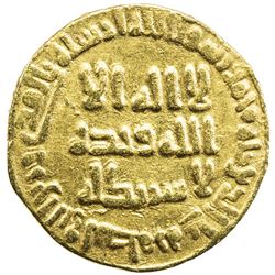UMAYYAD: al-Walid I, 705-715, AV dinar (4.23g), NM (Dimashq), AH89. VF