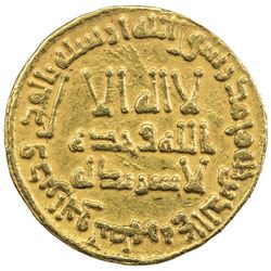 UMAYYAD: Hisham, 724-743, AV dinar (4.21g), NM (Dimashq), AH117. VF-EF