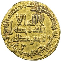 ABBASID: al-Mahdi, 775-785, AV dinar (3.99g), NM, AH167. VF-EF