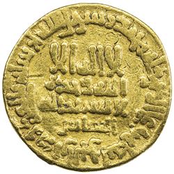 ABBASID: al-Ma'mun, 810-833, AV dinar (4.13g), NM (Egypt), AH198. VF