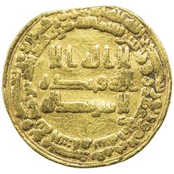 ABBASID: al-Ma'mun, 810-833, AV dinar (4.03g), Madinat al-Salam, AH212. F-VF