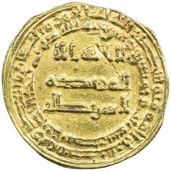 ABBASID: al-Mu'tazz, 866-869, AV dinar (3.94g), Misr, AH253. VF-EF